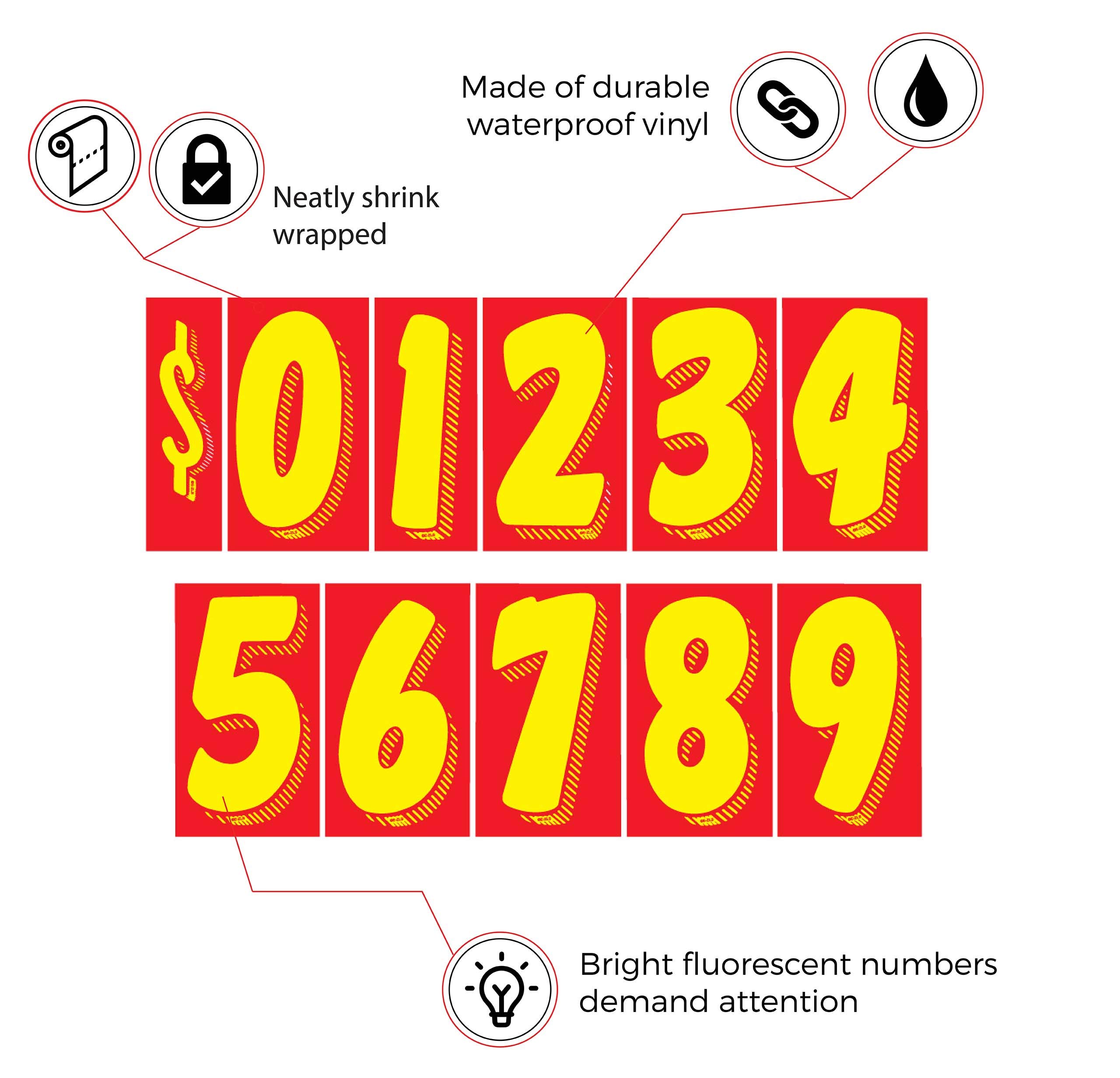 Amazon.com - EZ Line Vinyl Decals for Cars Red and Yellow Large